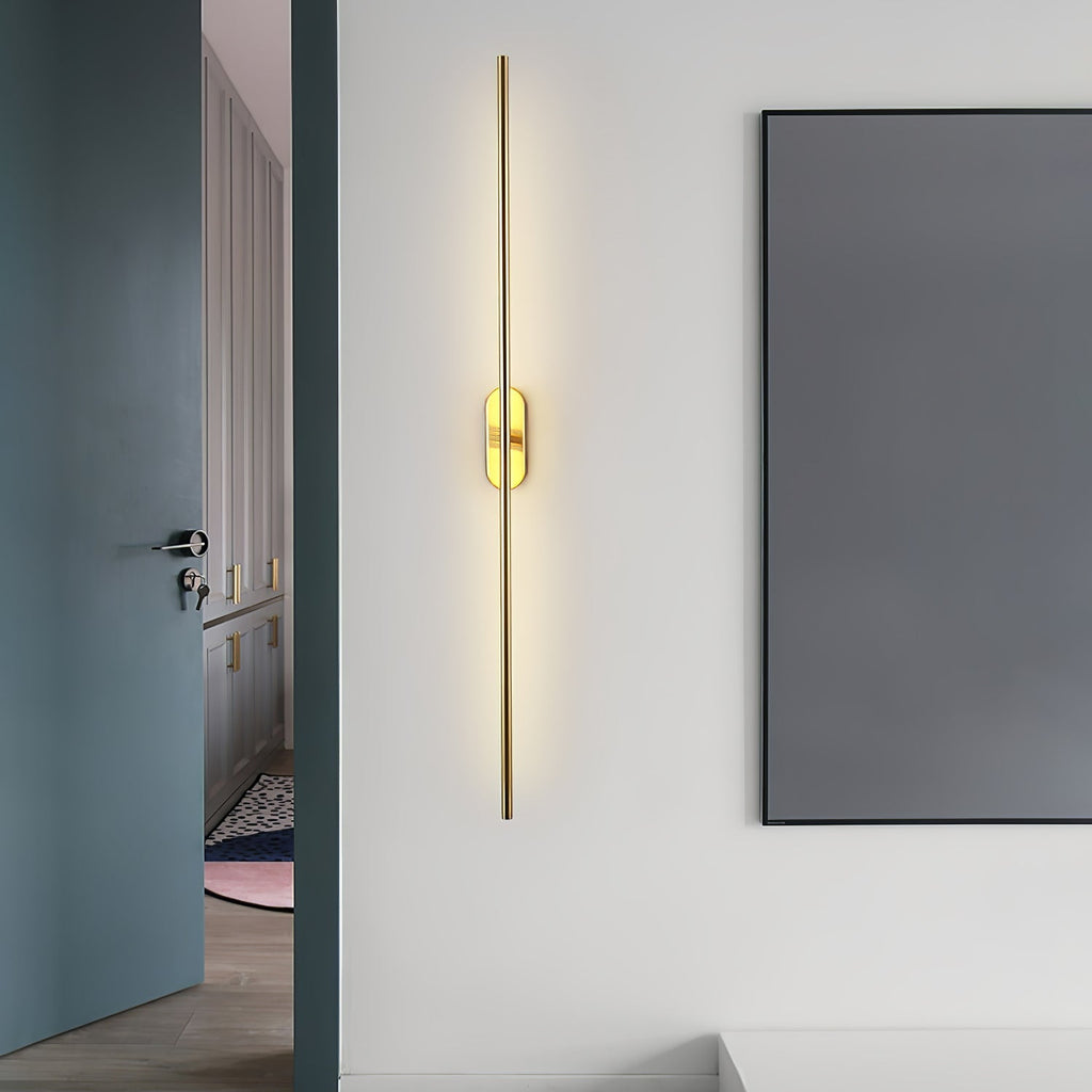 Minimalist Stick-Shaped Metal Wall Sconce