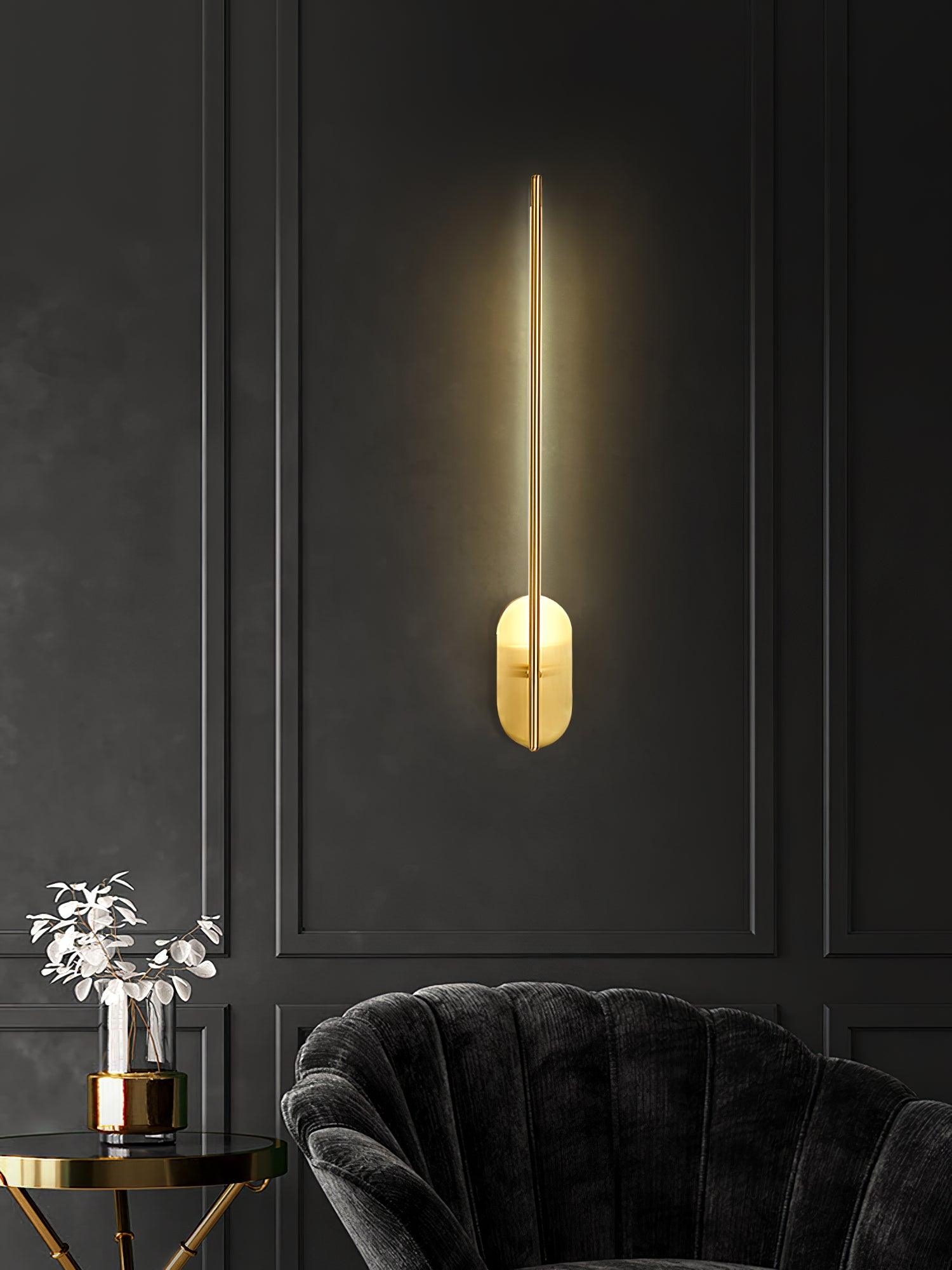 Minimalist Stick-Shaped Metal Wall Sconce