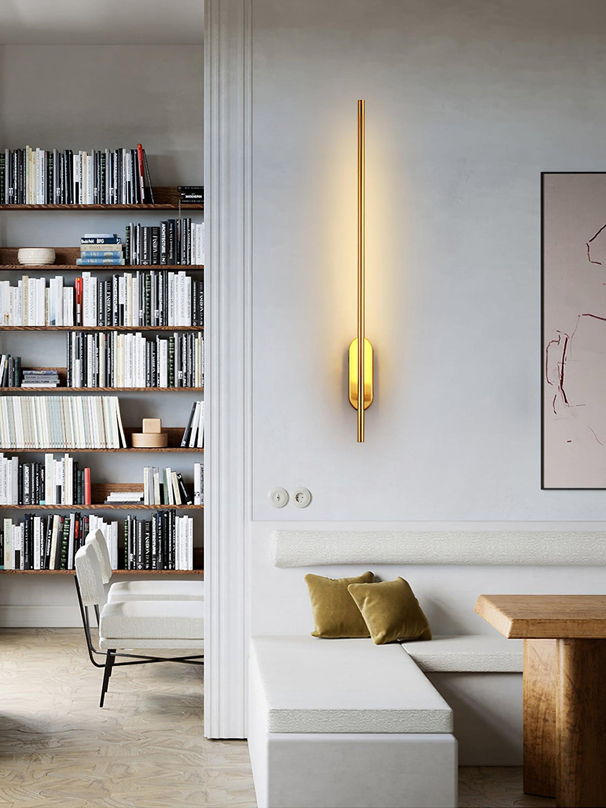 Minimalist Stick-Shaped Metal Wall Sconce