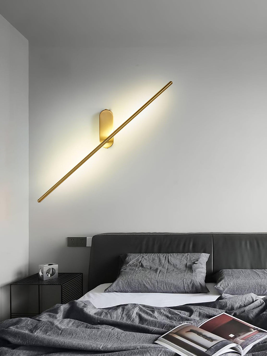 Minimalist Stick-Shaped Metal Wall Sconce