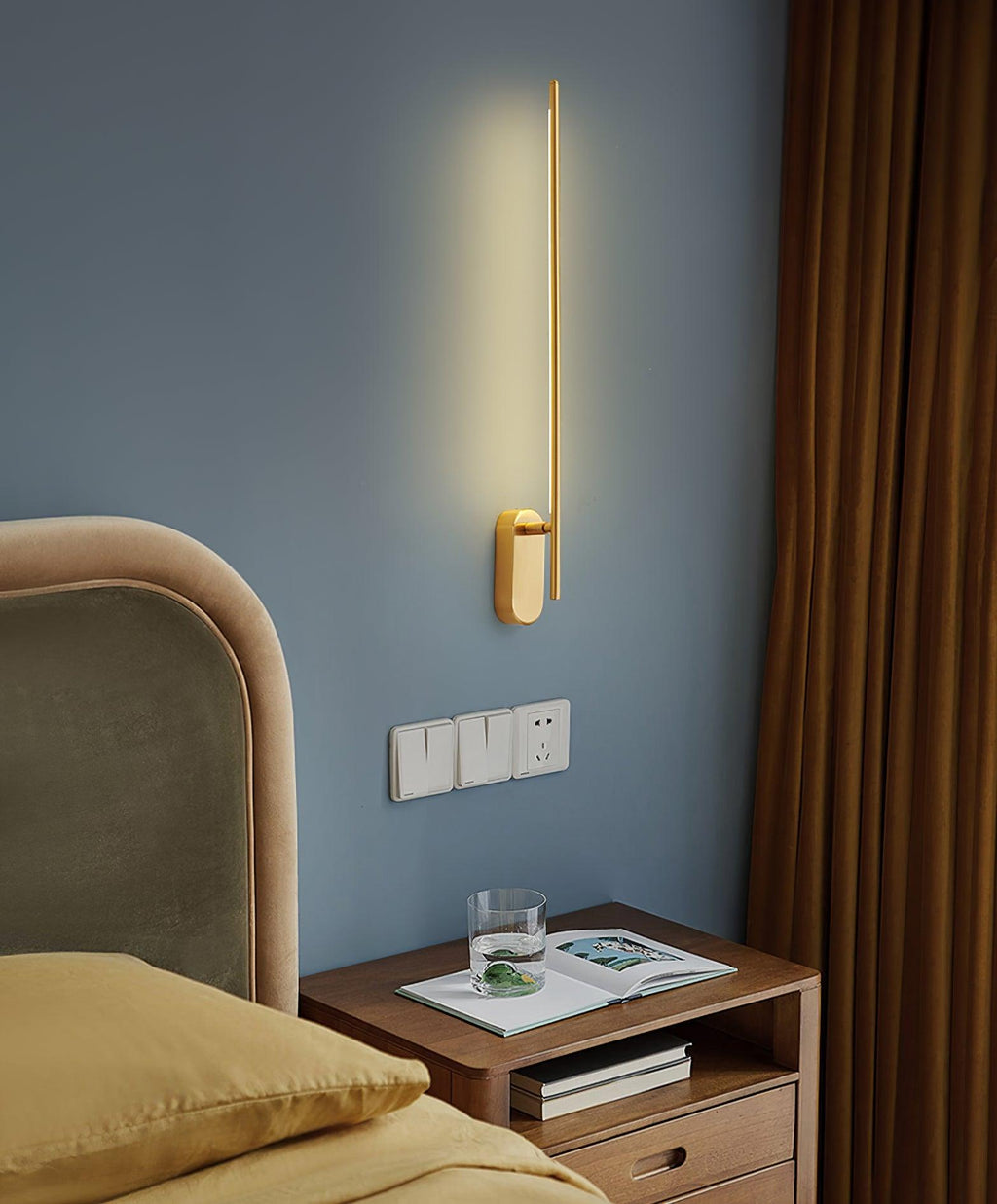 Minimalist Stick-Shaped Metal Wall Sconce