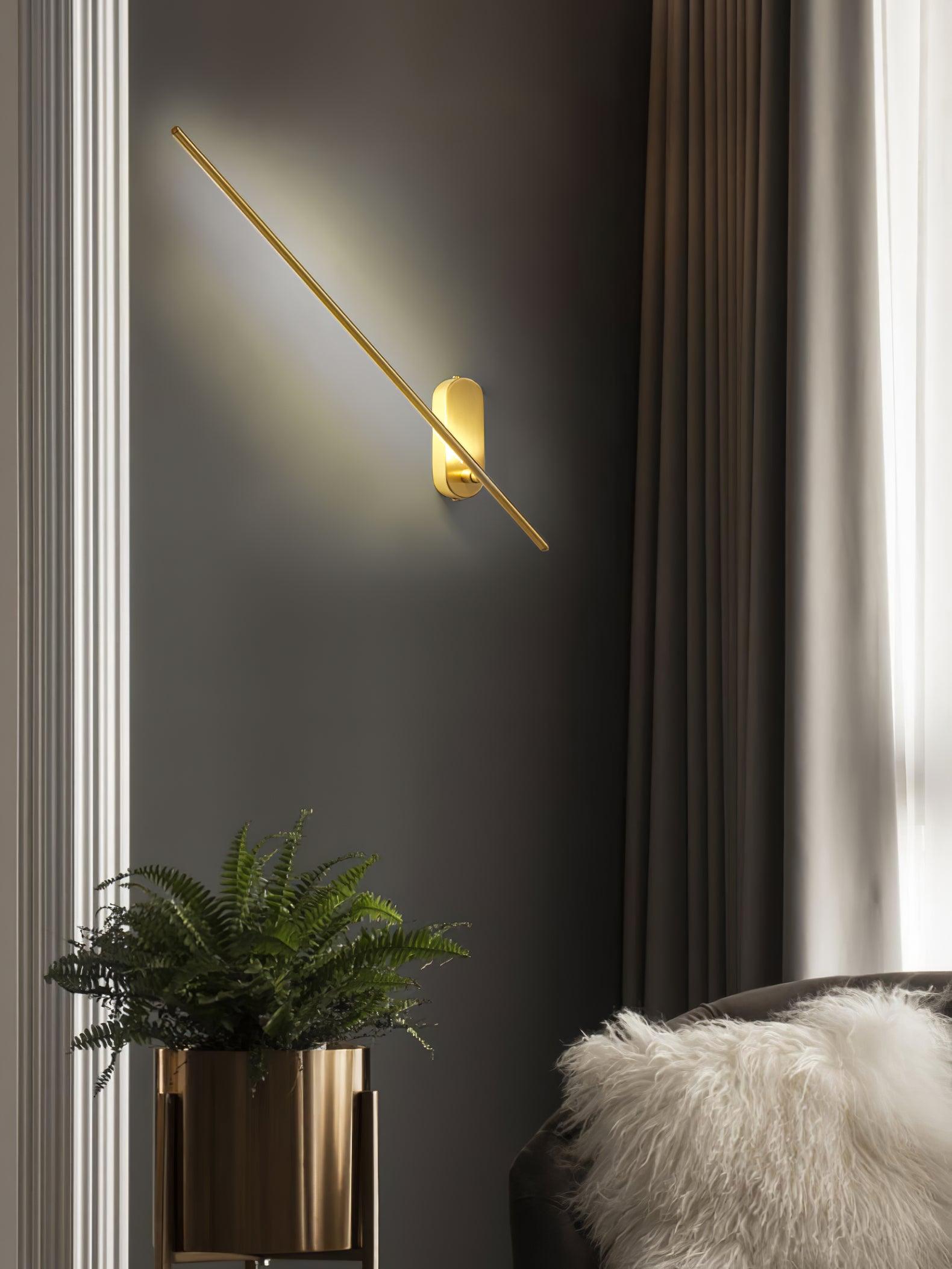 Minimalist Stick-Shaped Metal Wall Sconce