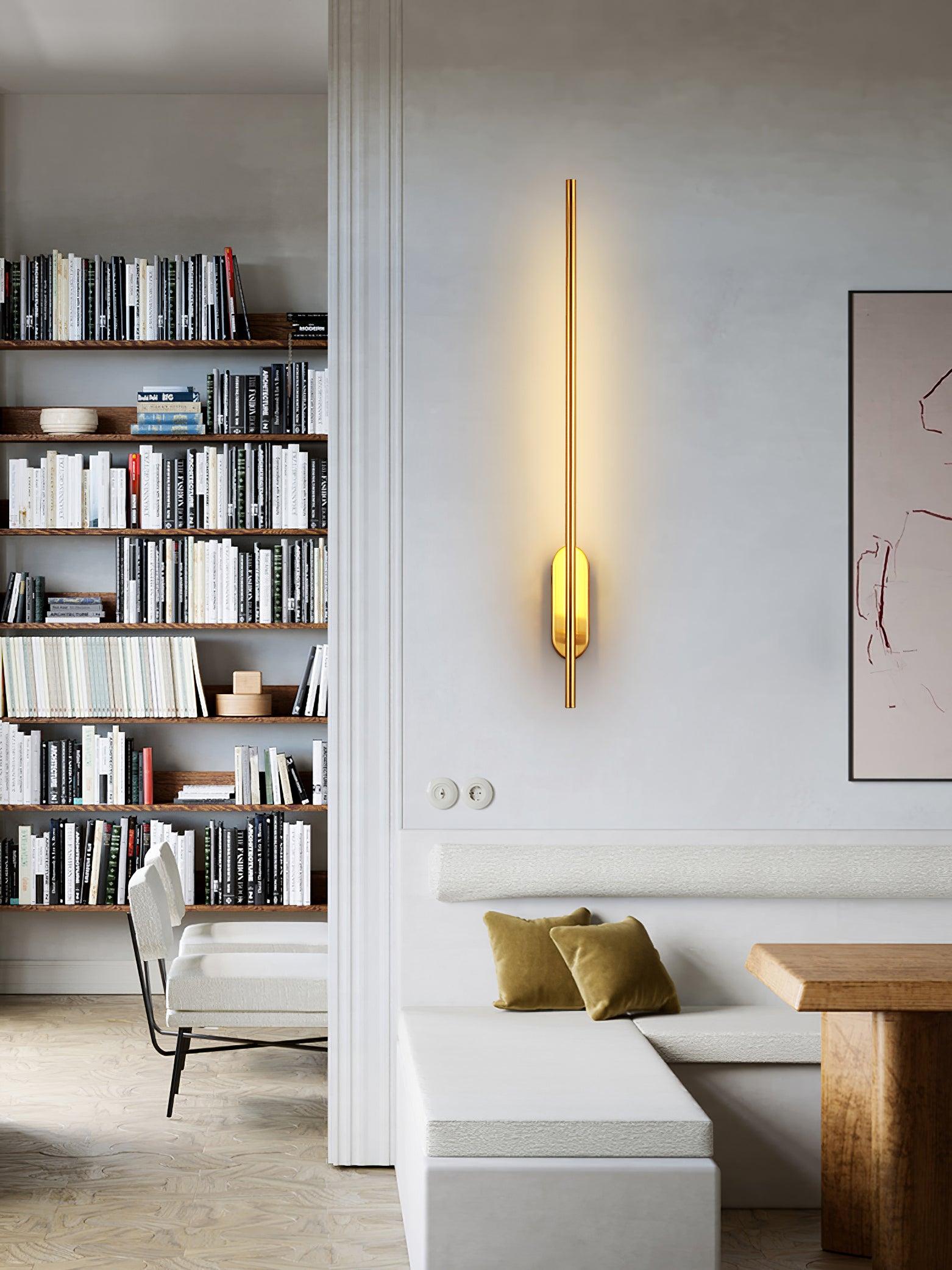 Minimalist Stick-Shaped Metal Wall Sconce