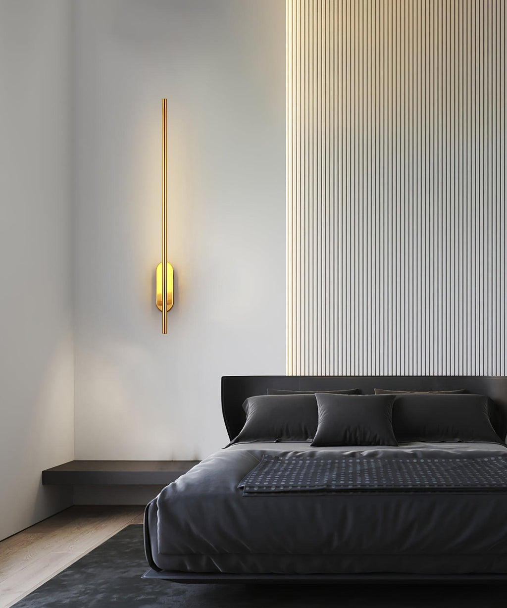Minimalist Stick-Shaped Metal Wall Sconce