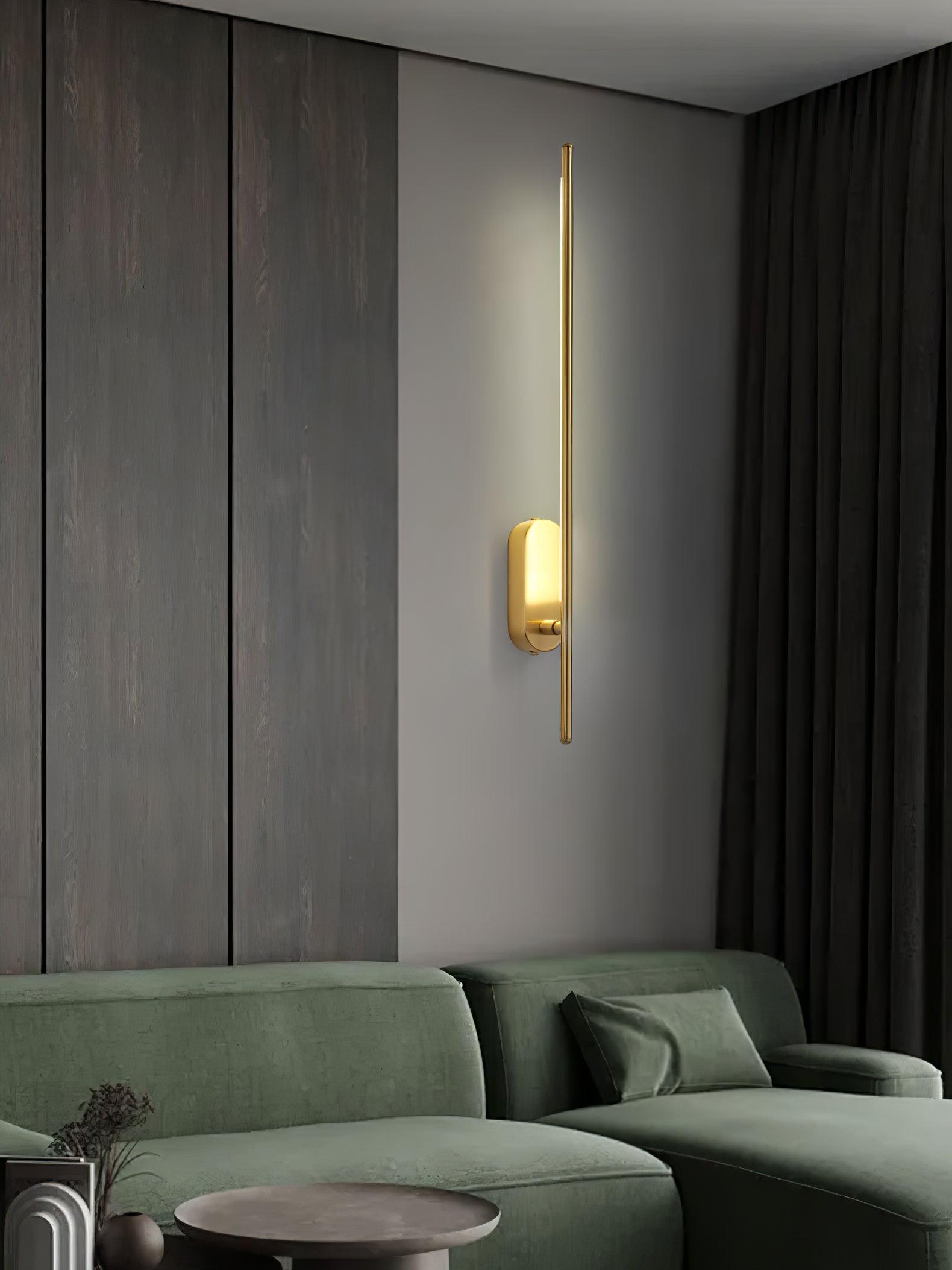 Minimalist Stick-Shaped Metal Wall Sconce