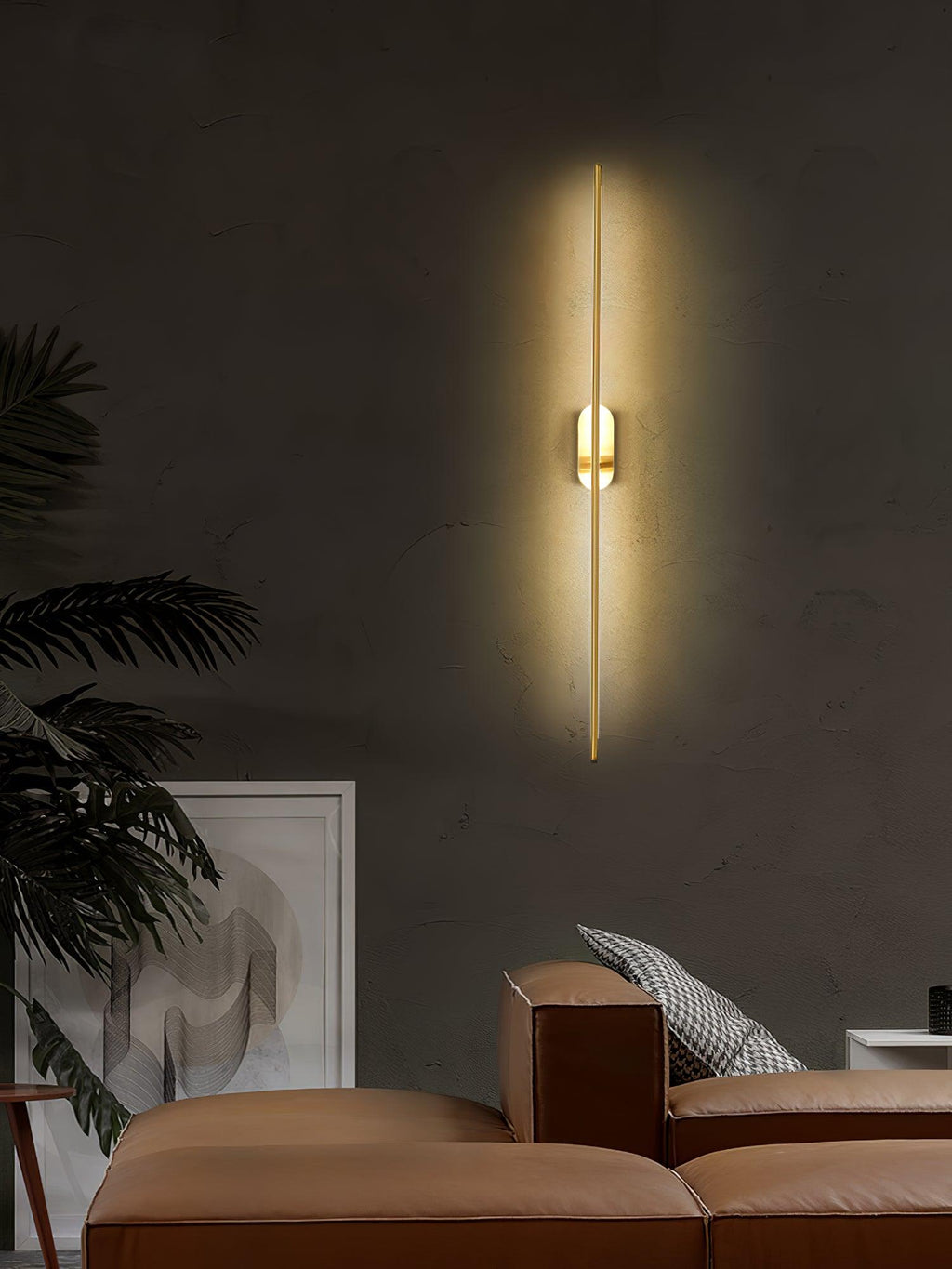 Minimalist Stick-Shaped Metal Wall Sconce