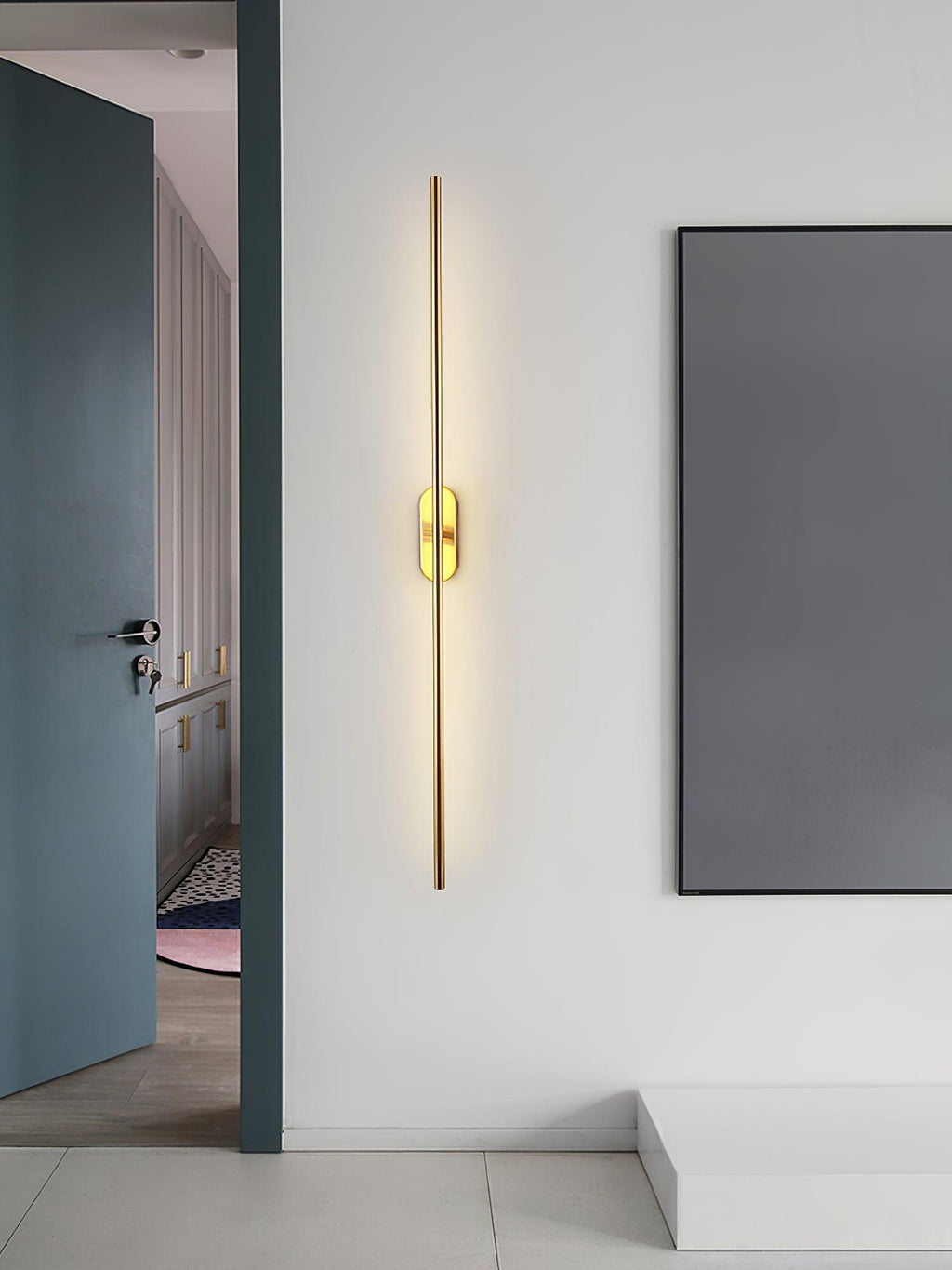 Minimalist Stick-Shaped Metal Wall Sconce