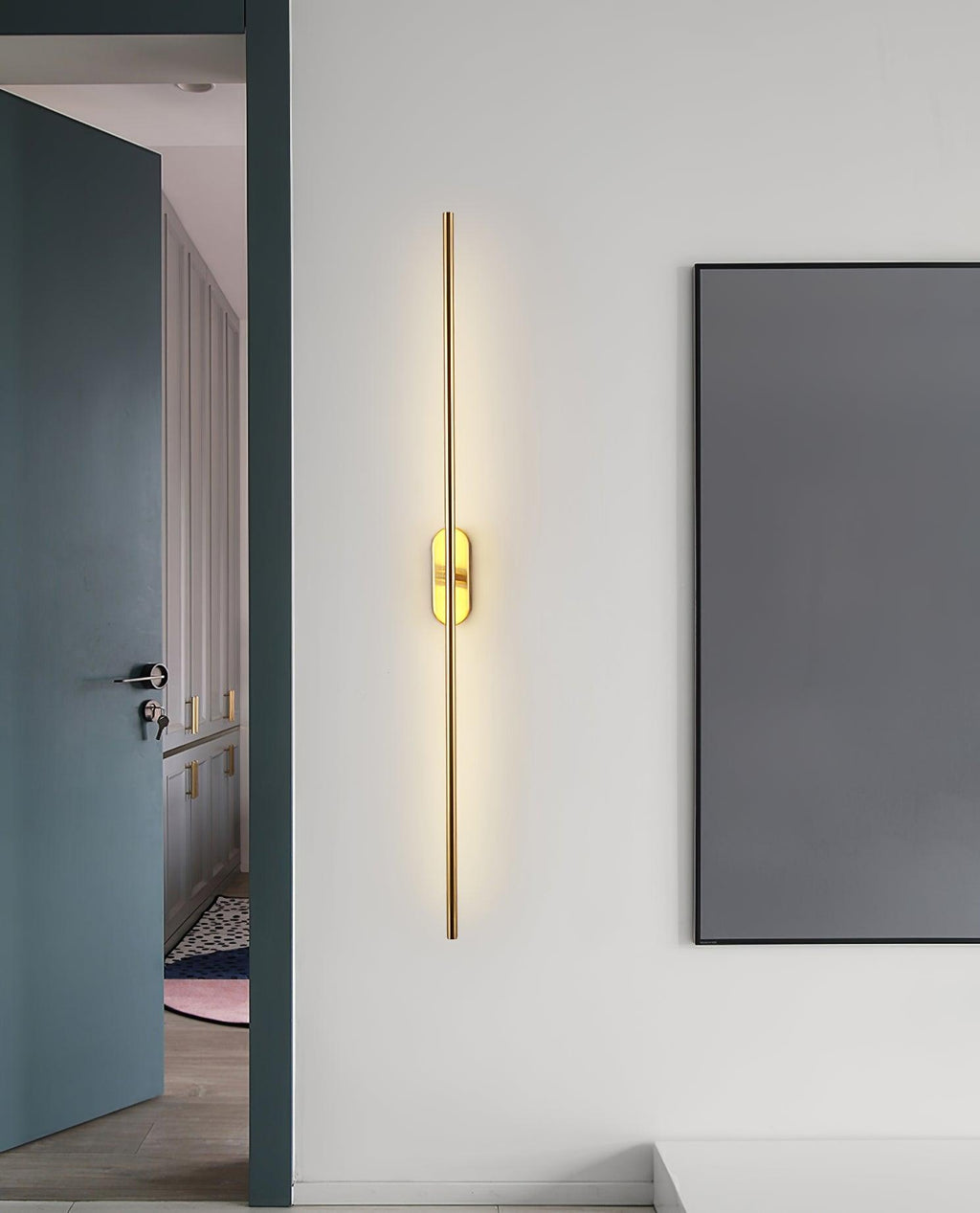 Minimalist Stick-Shaped Metal Wall Sconce
