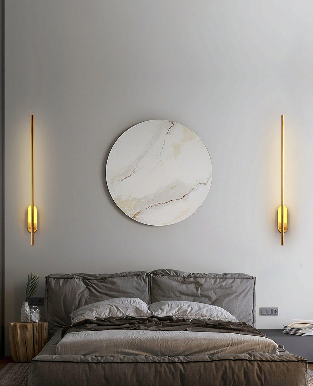 Minimalist Stick-Shaped Metal Wall Sconce
