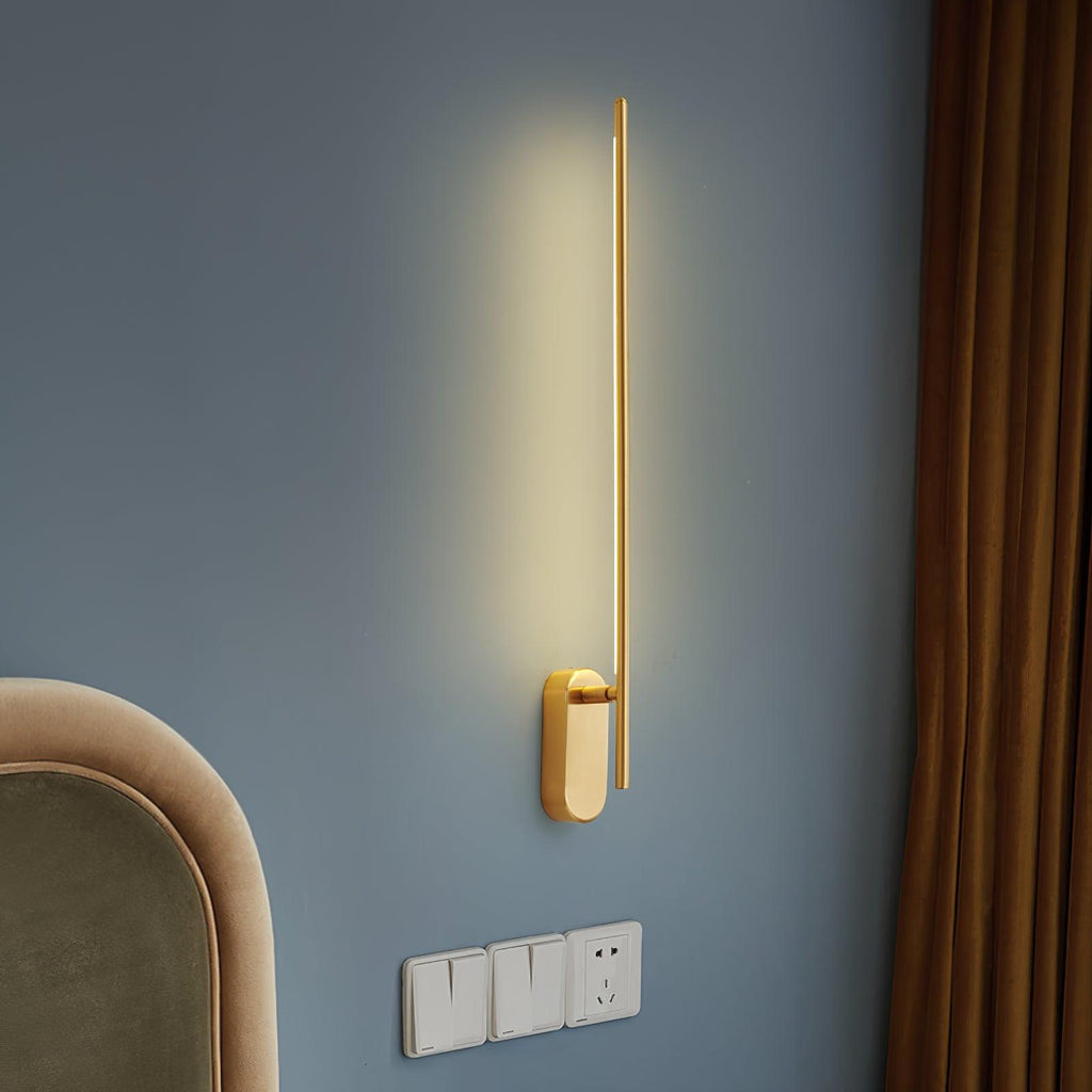 Minimalist Stick-Shaped Metal Wall Sconce