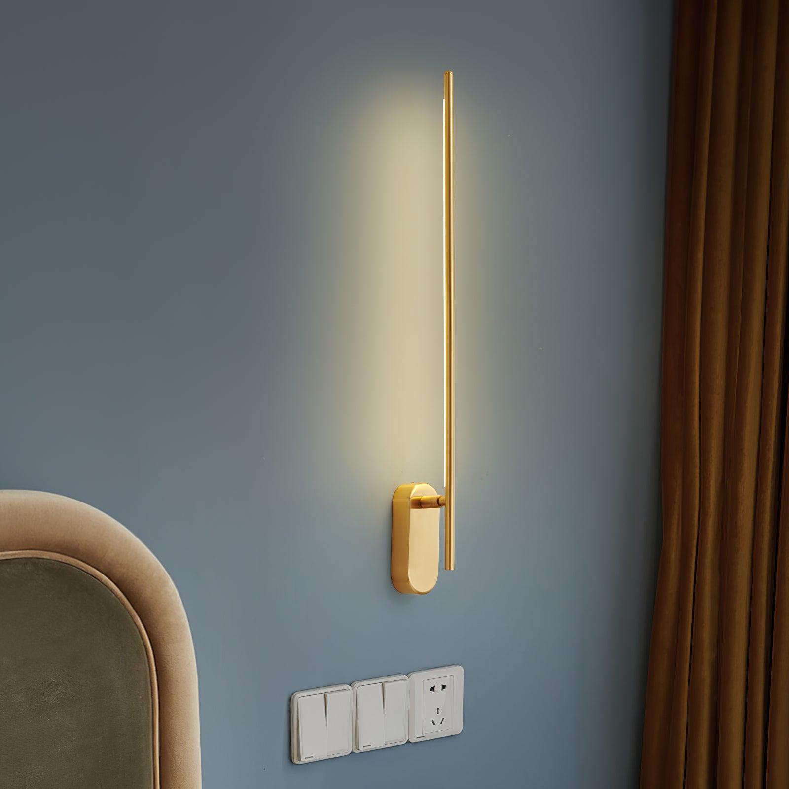 Minimalist Stick-Shaped Metal Wall Sconce