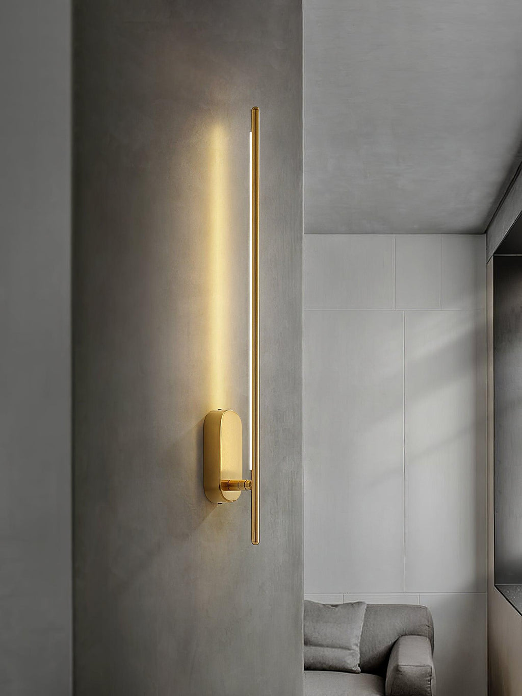 Minimalist Stick-Shaped Metal Wall Sconce
