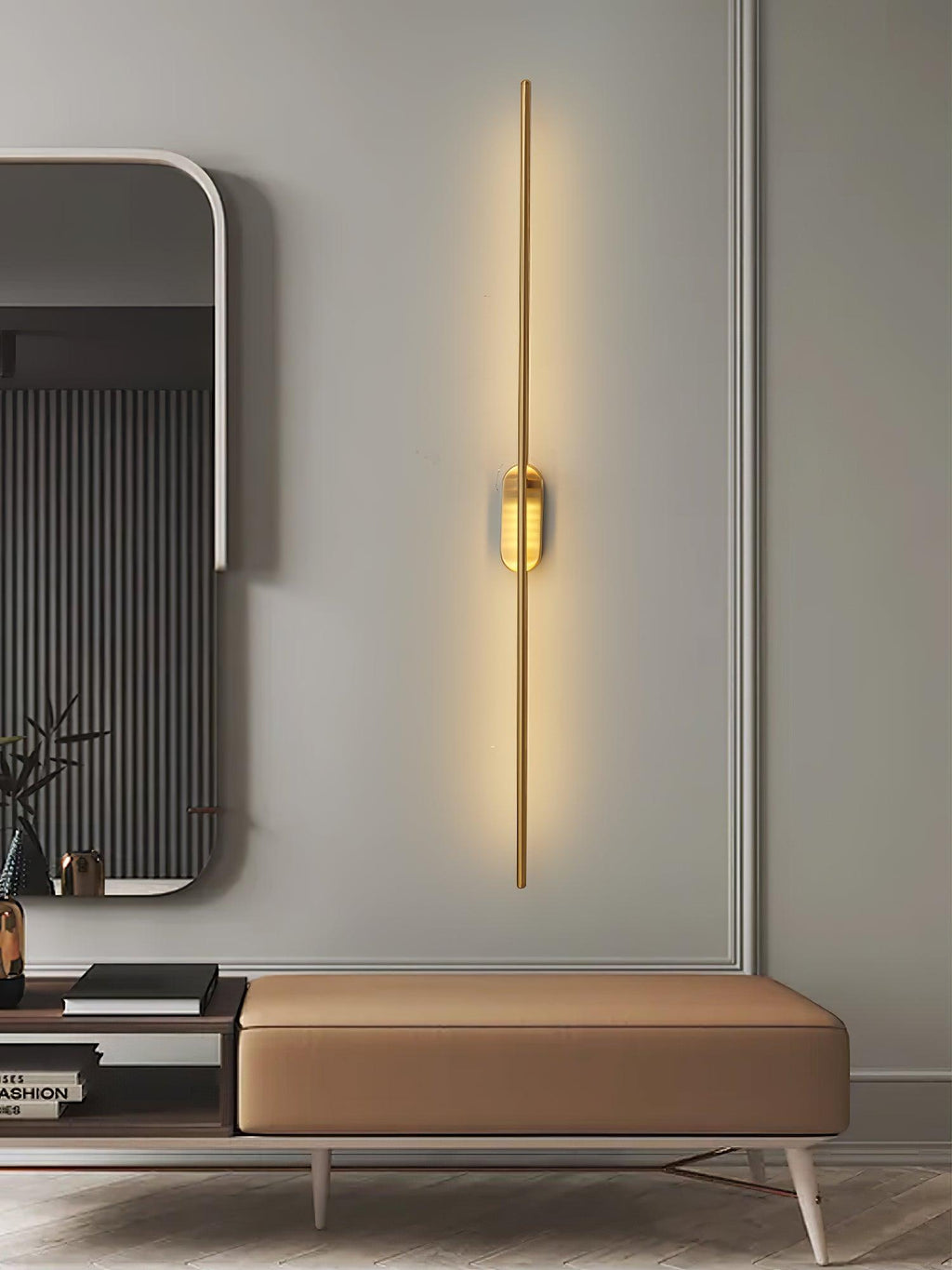 Minimalist Stick-Shaped Metal Wall Sconce
