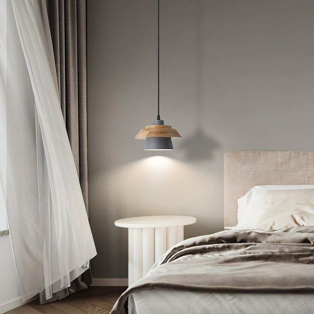 Stone Wood-pendellampe — Nordisk design, justerbar ledning