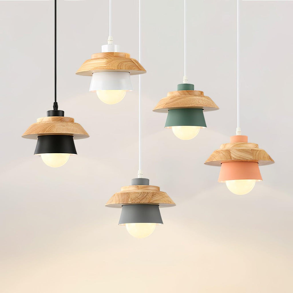 Stone Wood-pendellampe — Nordisk design, justerbar ledning