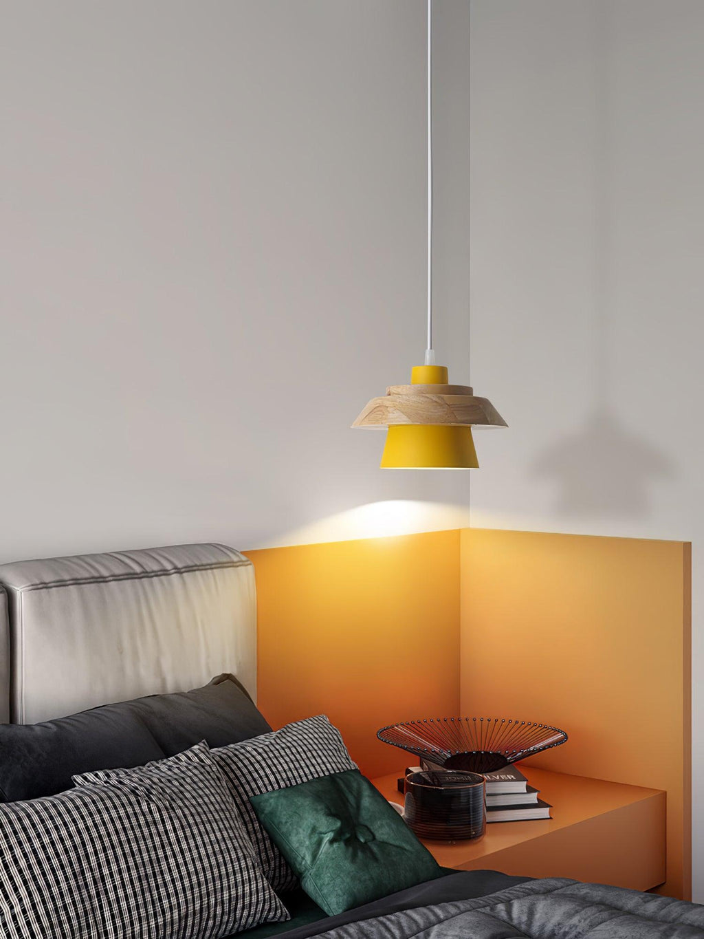 Stone Wood-pendellampe — Nordisk design, justerbar ledning