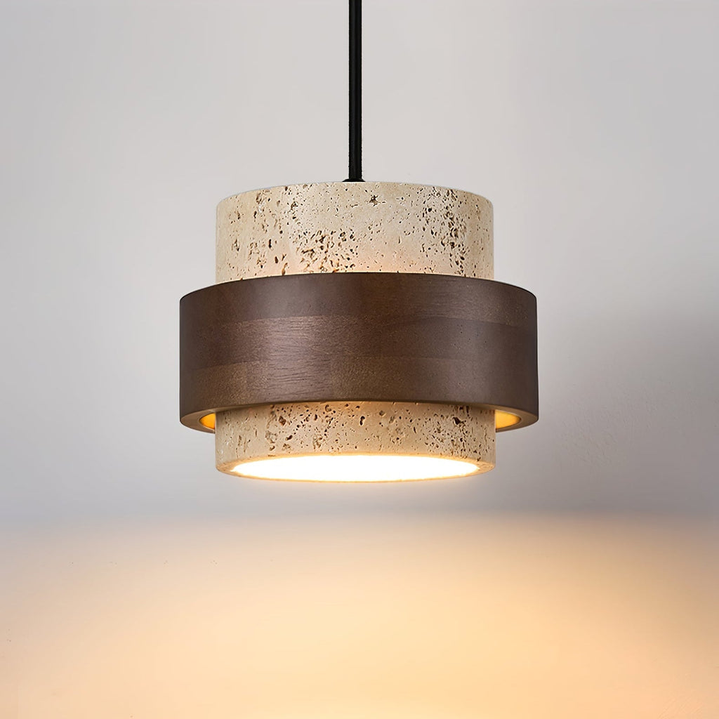 Stonova-travertinvæglampe — Moderne, jordnært design, integreret LED-pære