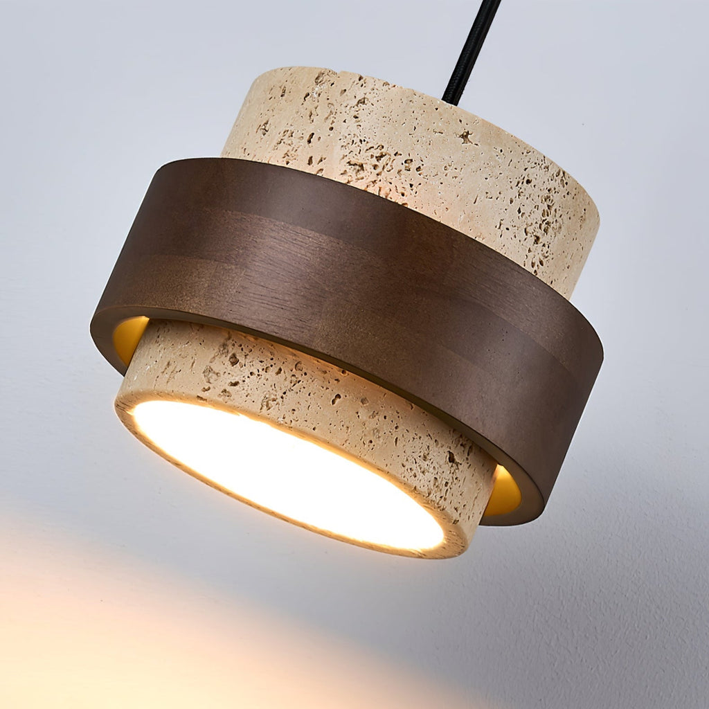 Stonova-travertinvæglampe — Moderne, jordnært design, integreret LED-pære