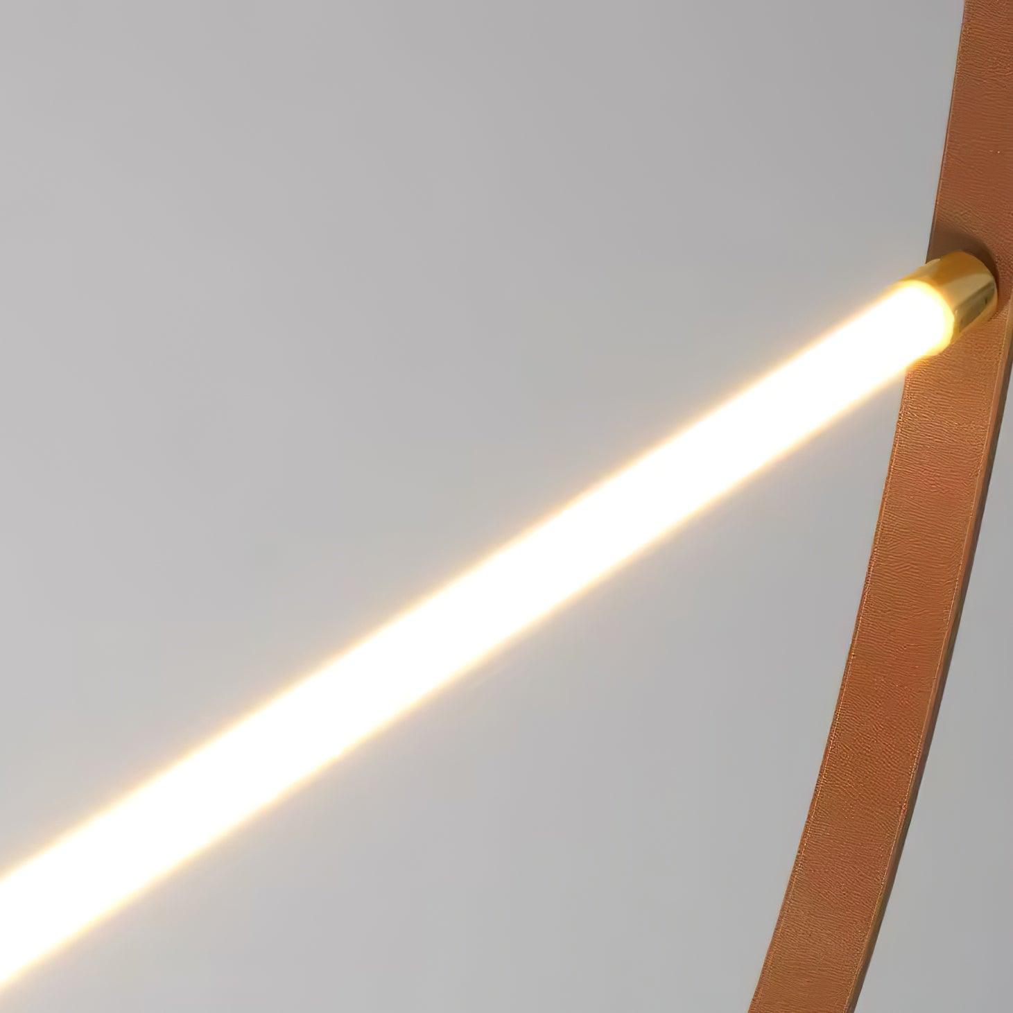 Tracer Belt Pendant Lamp — LED Silicone Diffuser, Premium Leather Belt Suspension