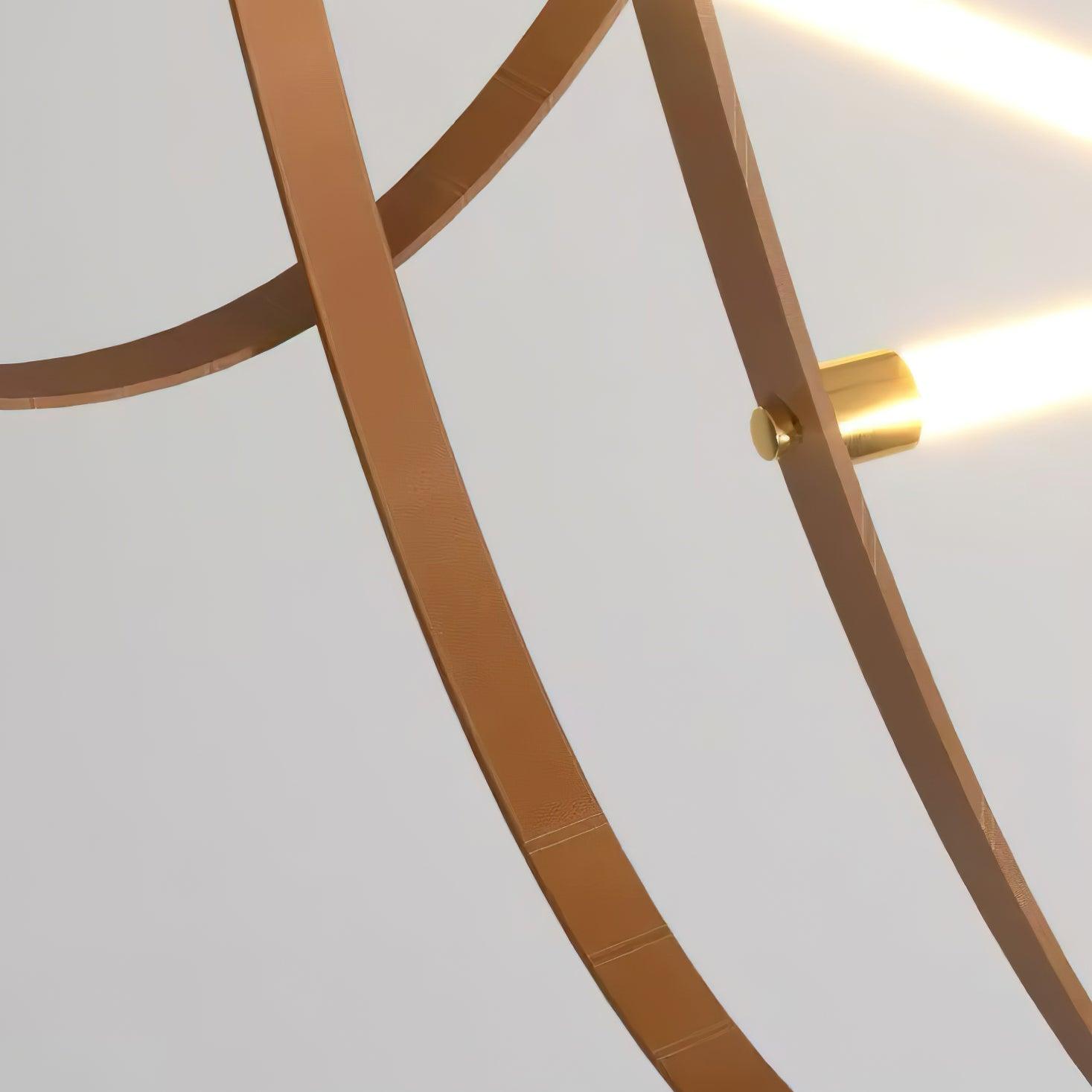 Tracer Belt Pendant Lamp — LED Silicone Diffuser, Premium Leather Belt Suspension