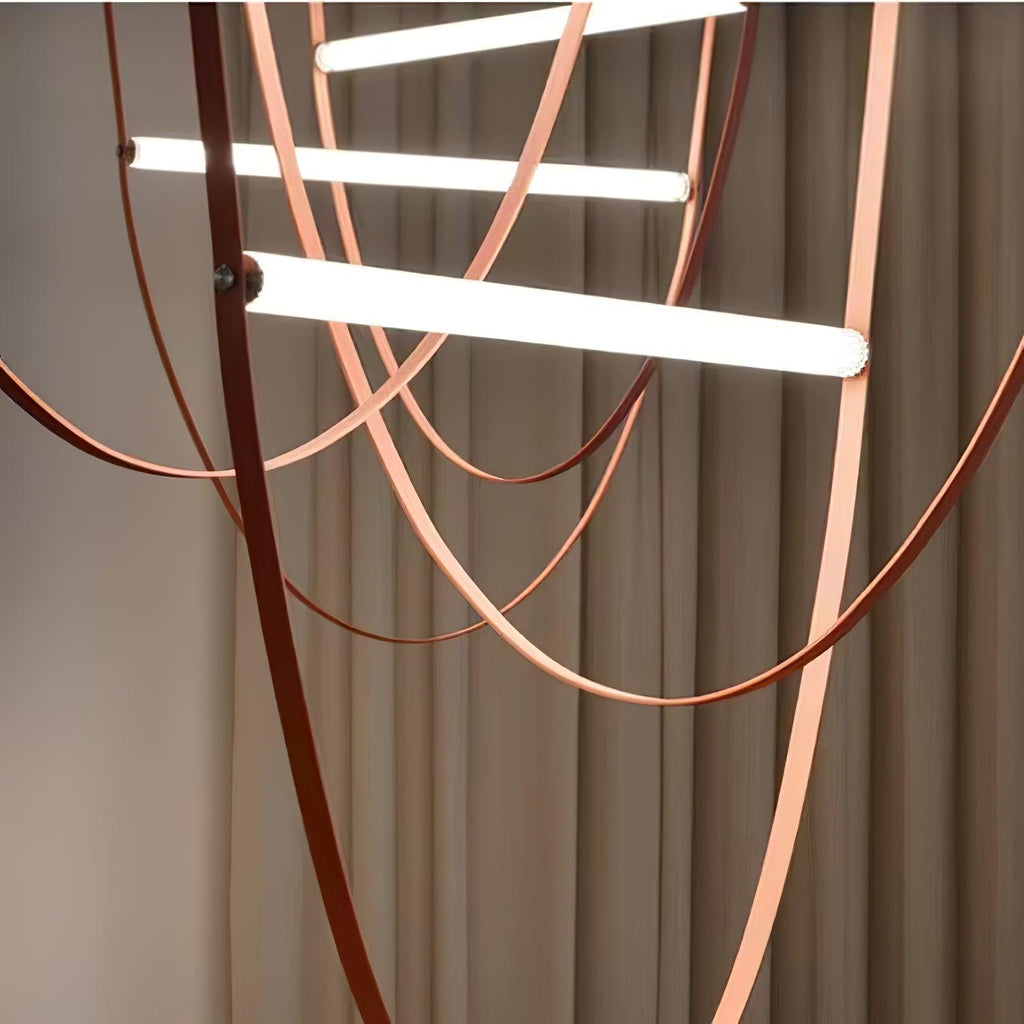 Tracer Belt Pendant Lamp — LED Silicone Diffuser, Premium Leather Belt Suspension