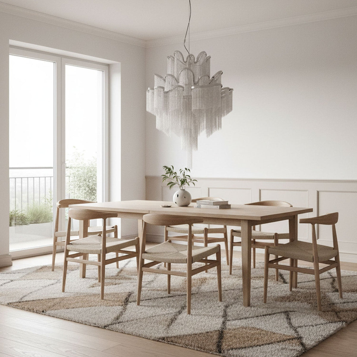 Stream Chain Chandelier — Cascading Link Design, Gold & Silver Finishes