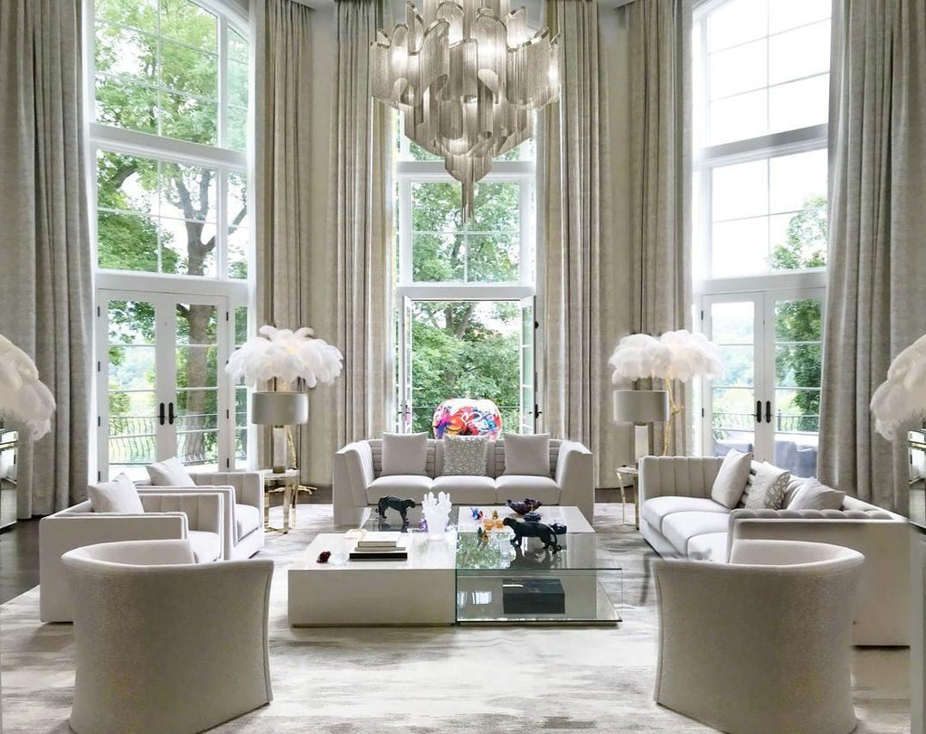 Stream Chain Chandelier — Cascading Link Design, Gold & Silver Finishes