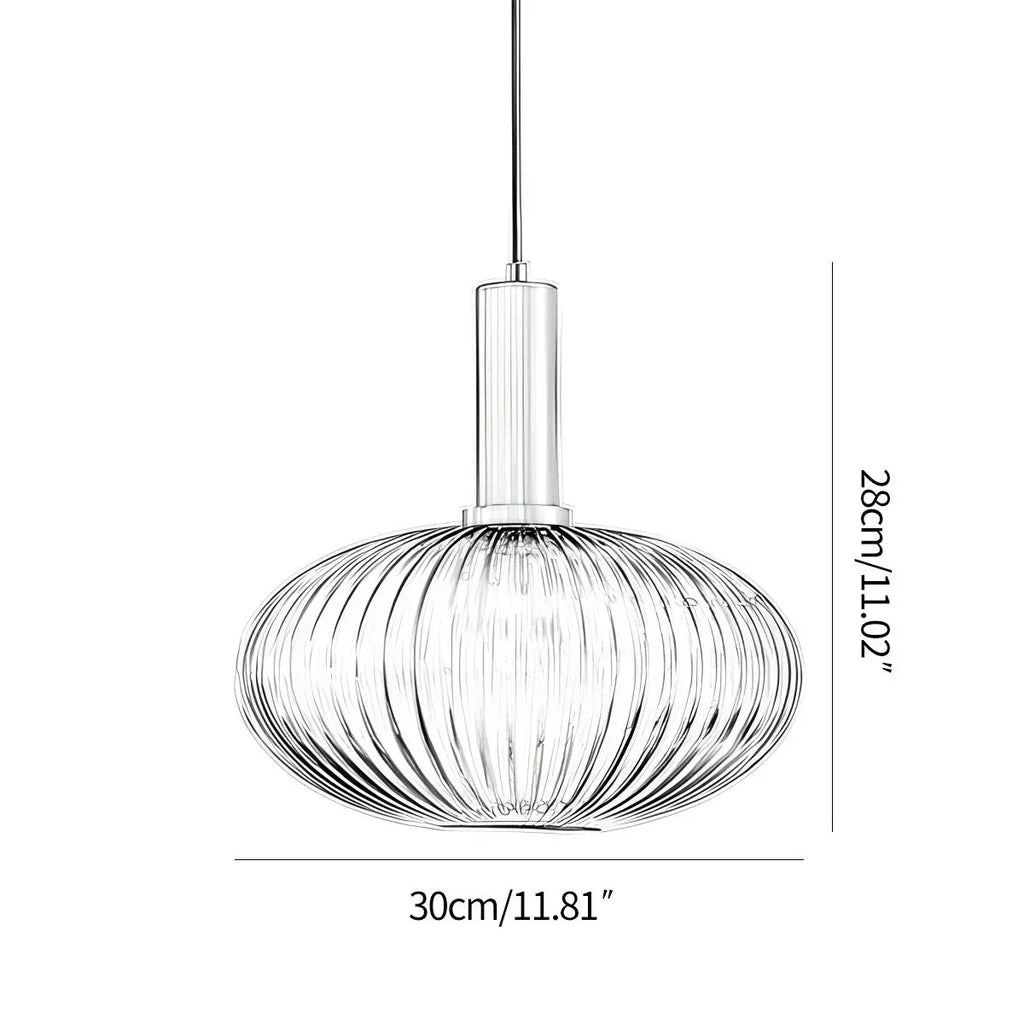 Nordic Vintage Glass Striped Pendeant Light - Orntli