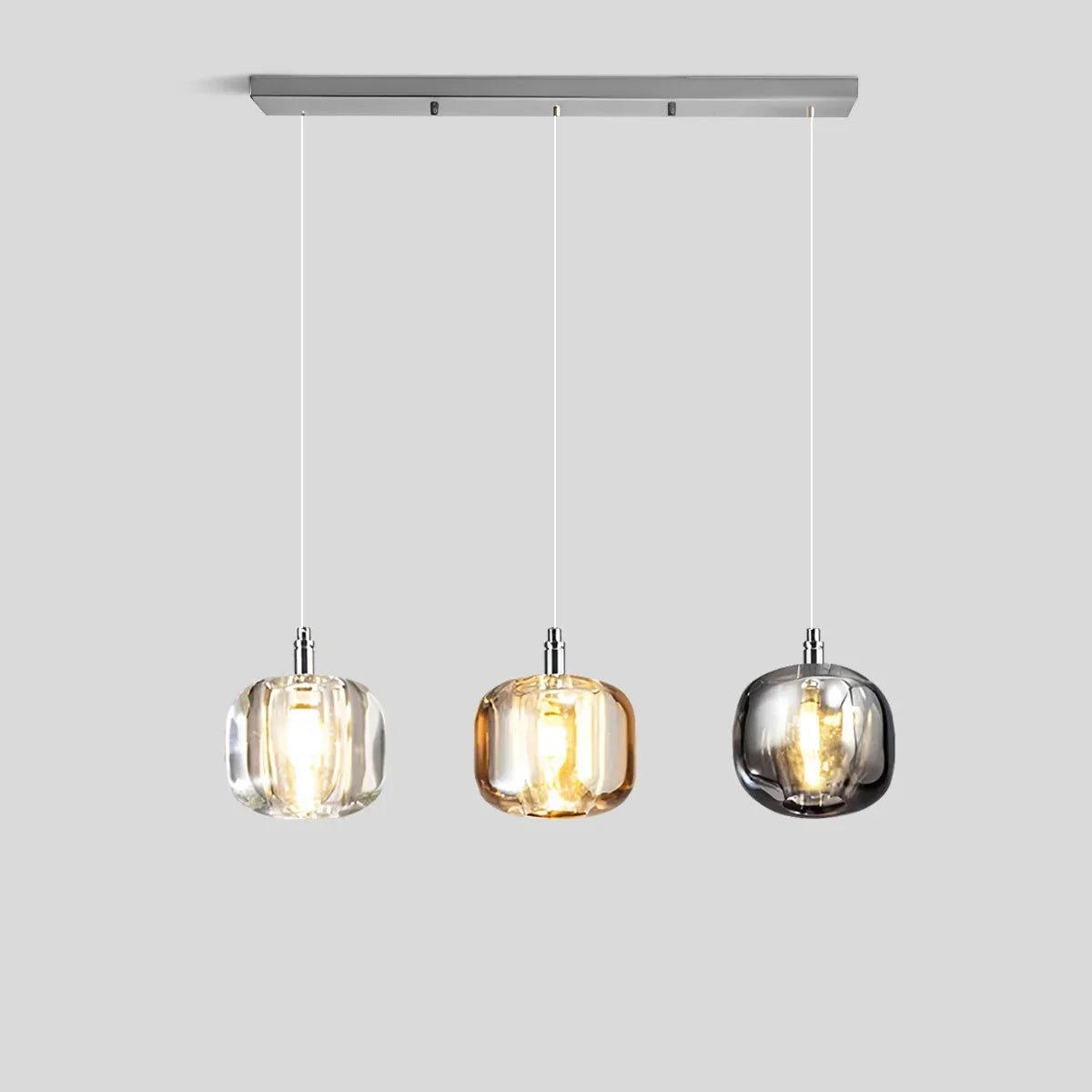 Candelier Gantung Pelbagai Warna Kaca - Orntli