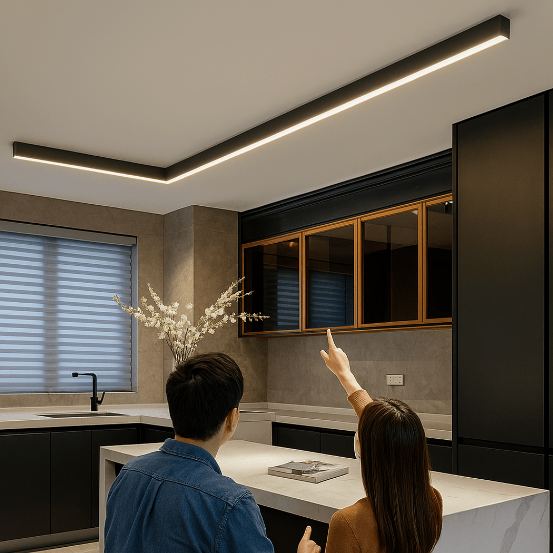 LumaGlow LED stropní svítidlo v minimalistickém severském designu pro moderní prostory