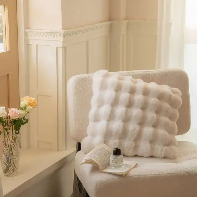 Super Mjuk Fluffig Lyxig Kanin Fuskpäls Våg Pläd - 4 Färger