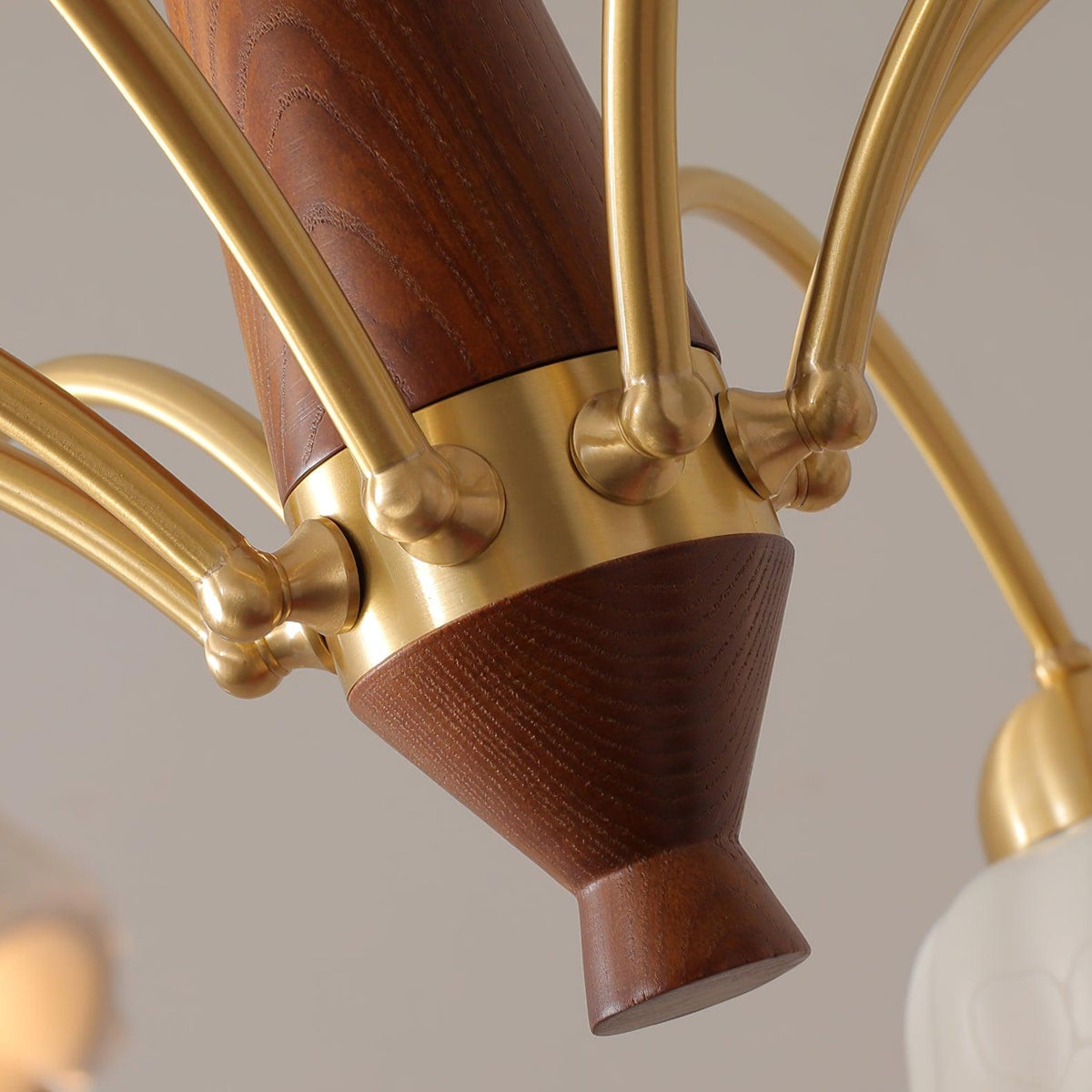 Swedish Modern Gold Multi-Arm Chandelier