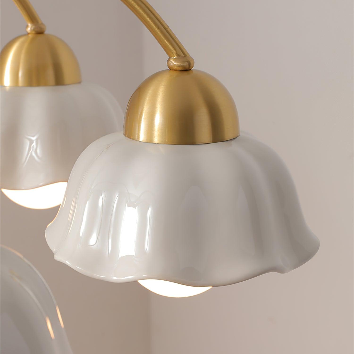Swedish Modern Gold Multi-Arm Chandelier