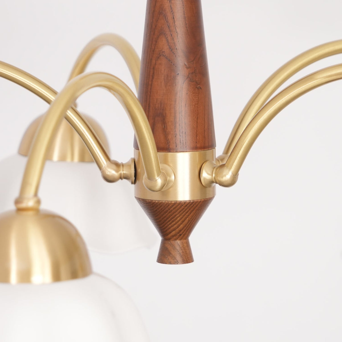 Swedish Modern Gold Multi-Arm Chandelier