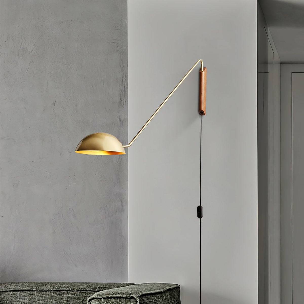 Swing Dome Plug-In Wall Light