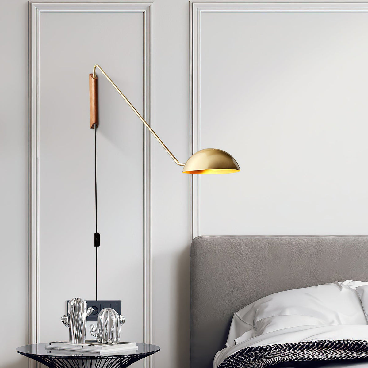 Swing Dome Plug-In Wall Light