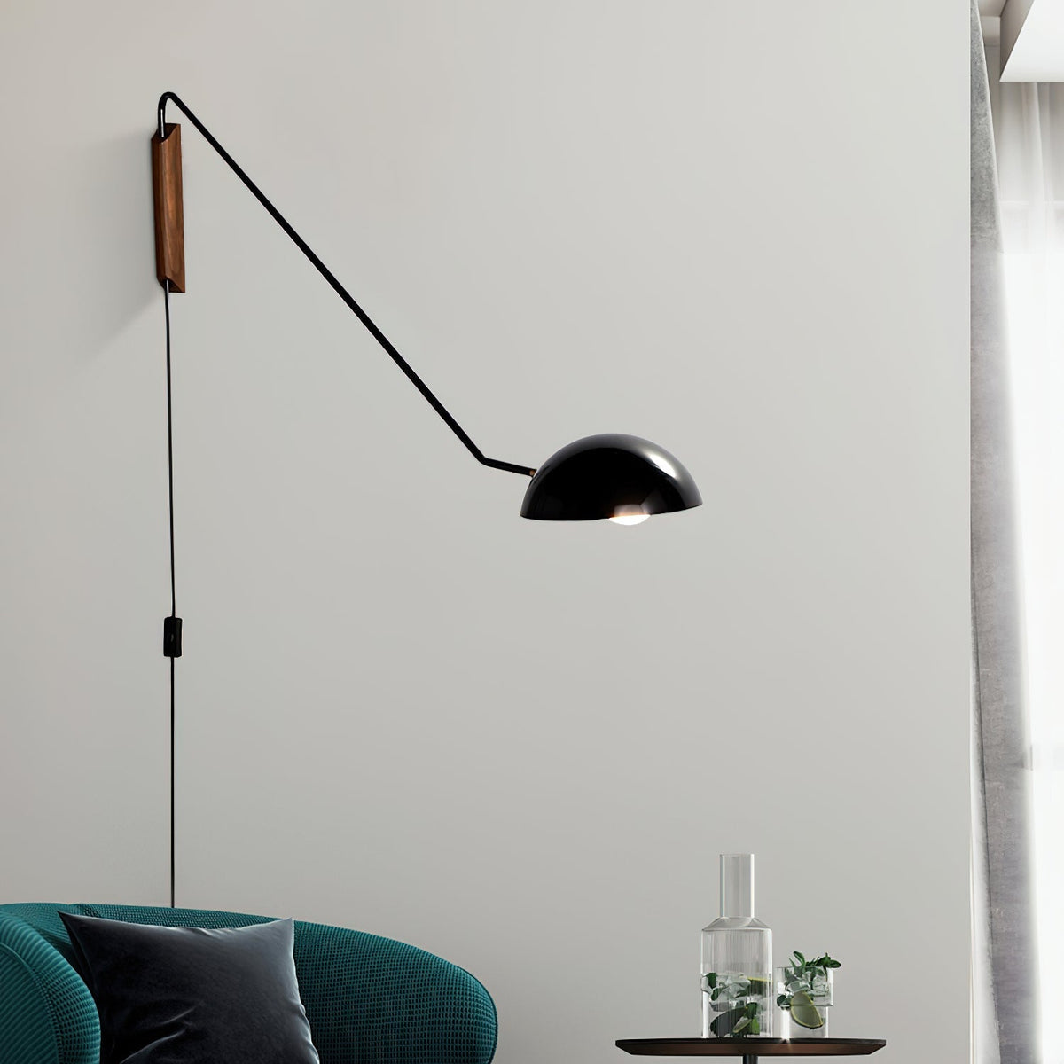 Swing Dome Plug-In Wall Light
