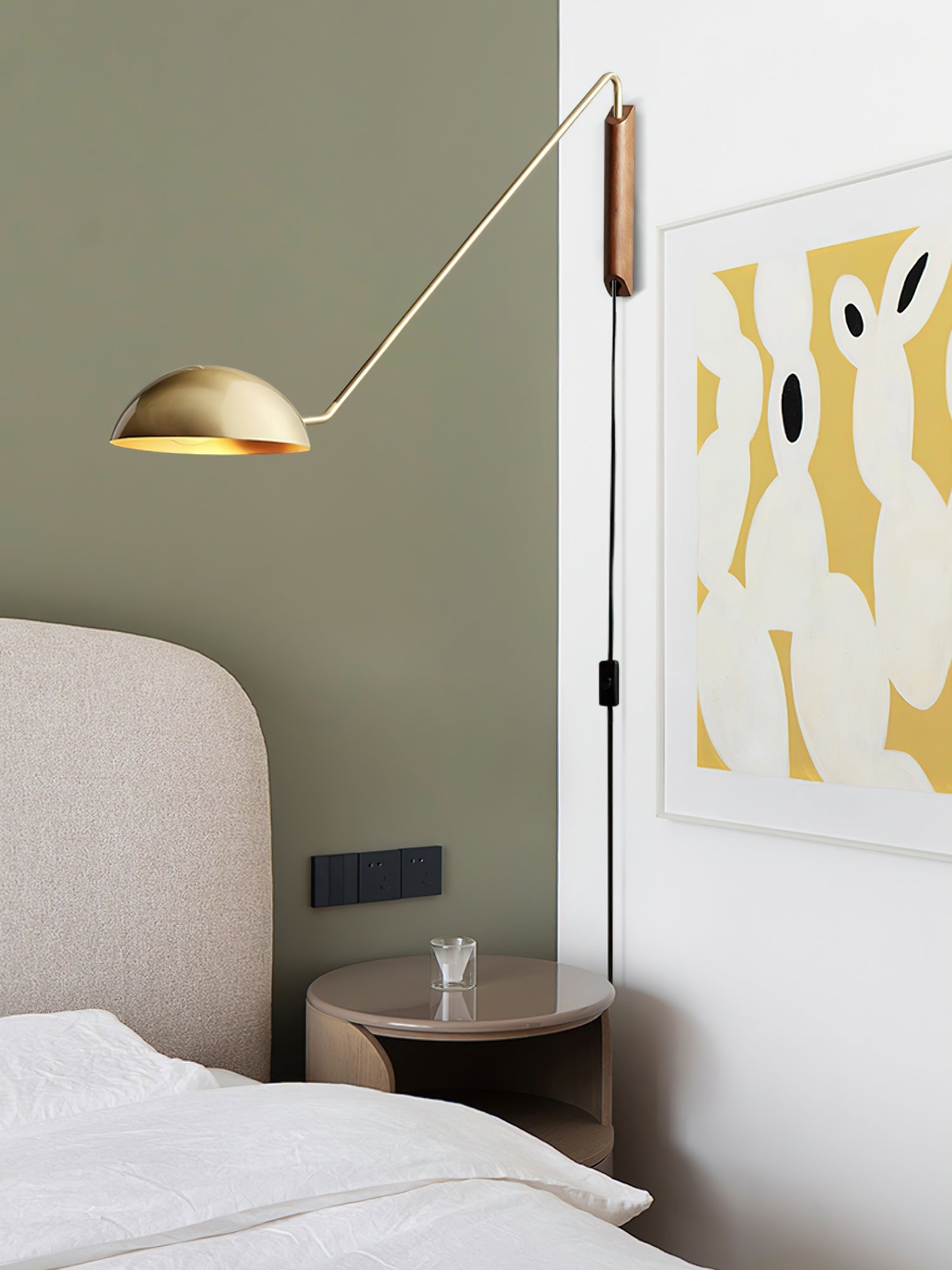 Swing Dome Plug-In Wall Light