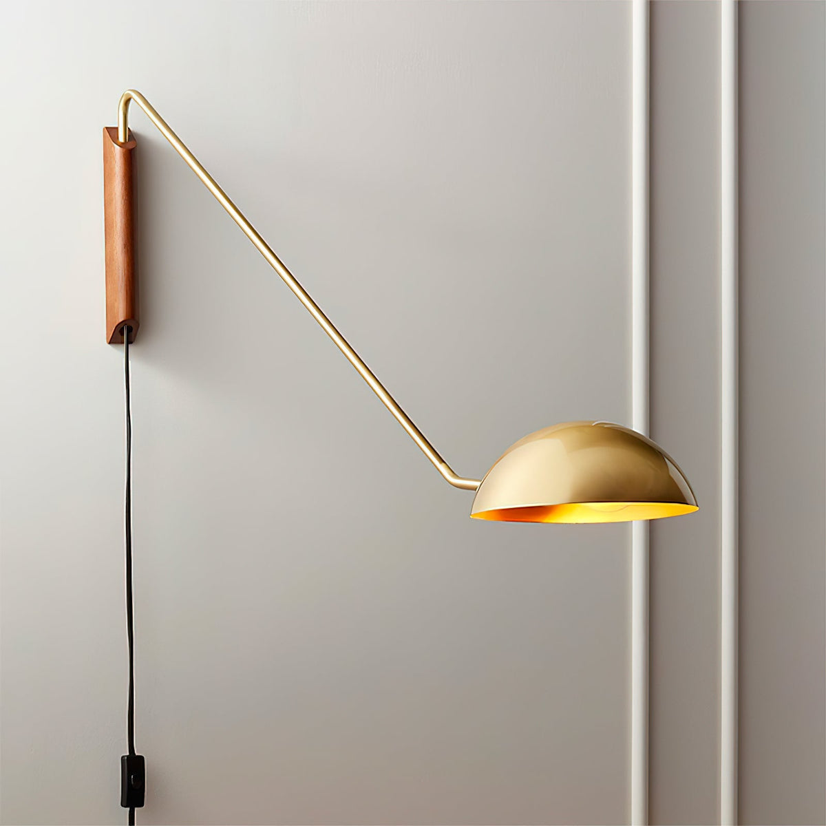 Swing Dome Plug-In Wall Light