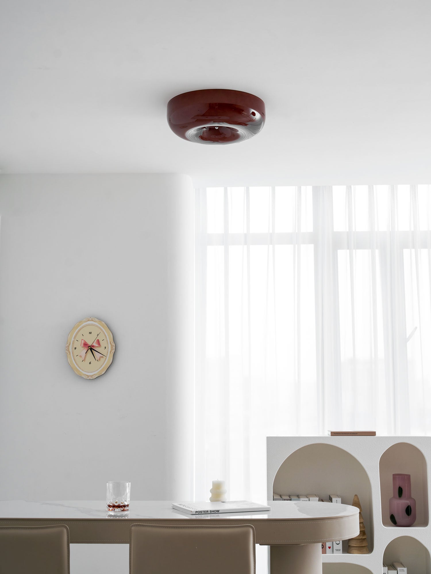 Swirl Glass Ceiling Lamp — White, Coffee, Beige
