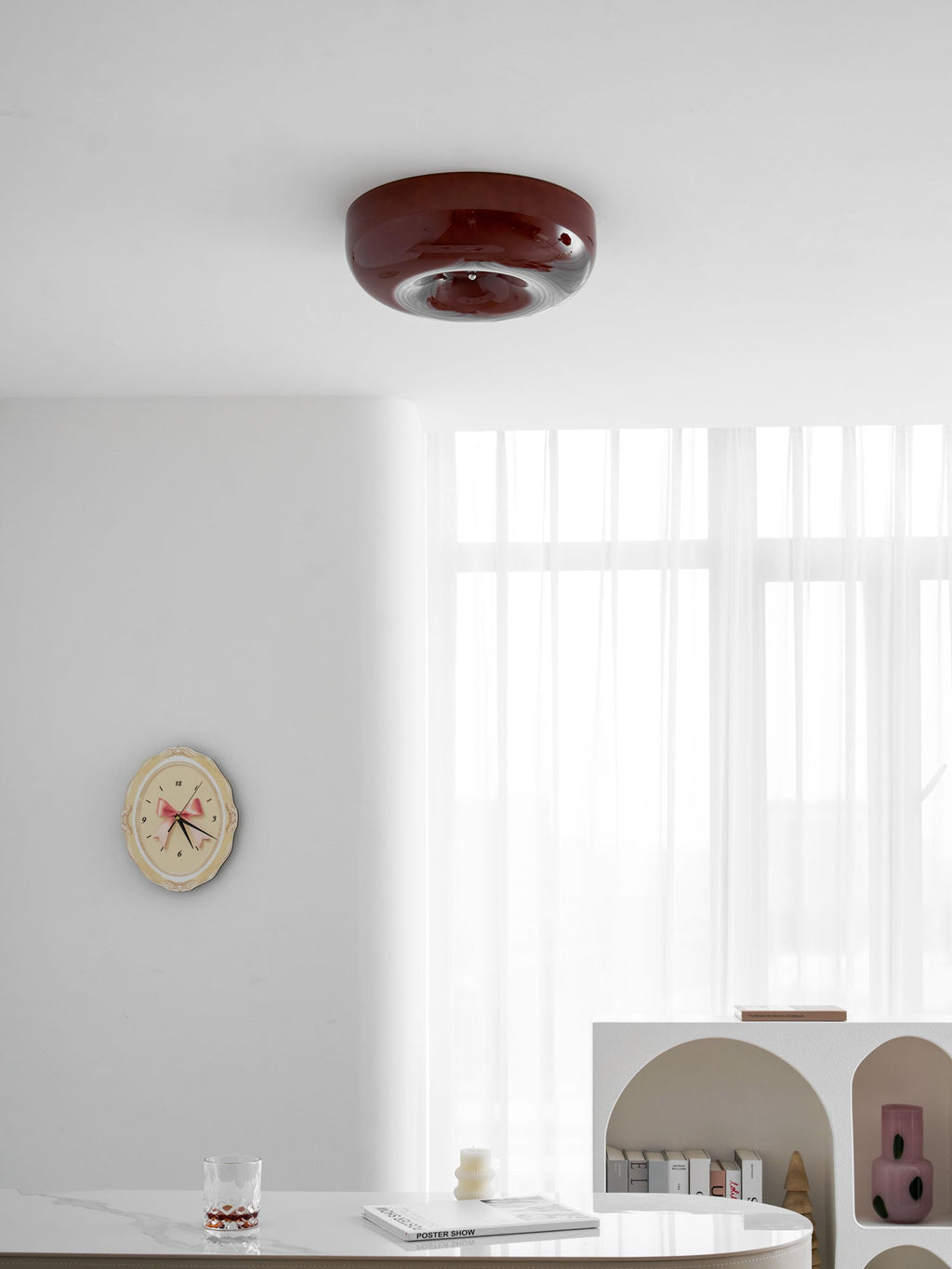 Swirl Glass Ceiling Lamp — White, Coffee, Beige