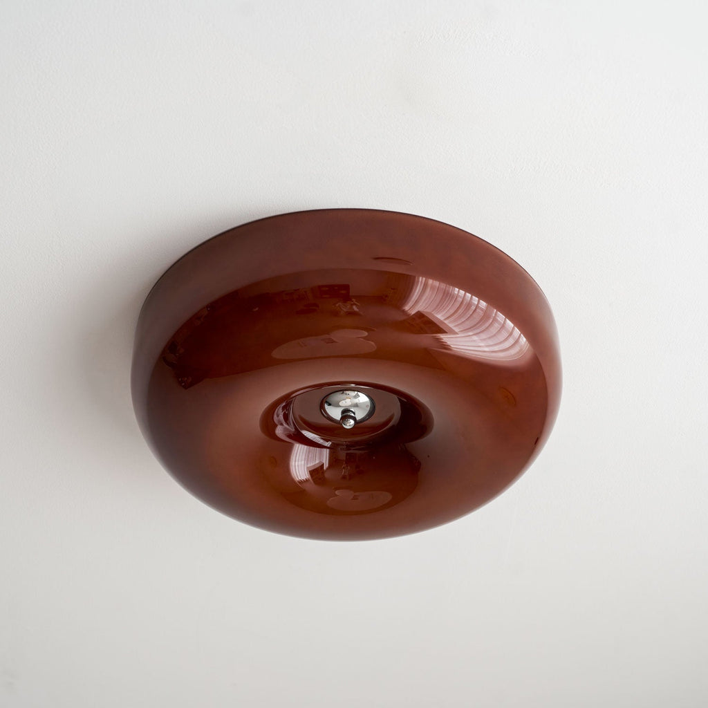 Swirl Glass Ceiling Lamp — White, Coffee, Beige