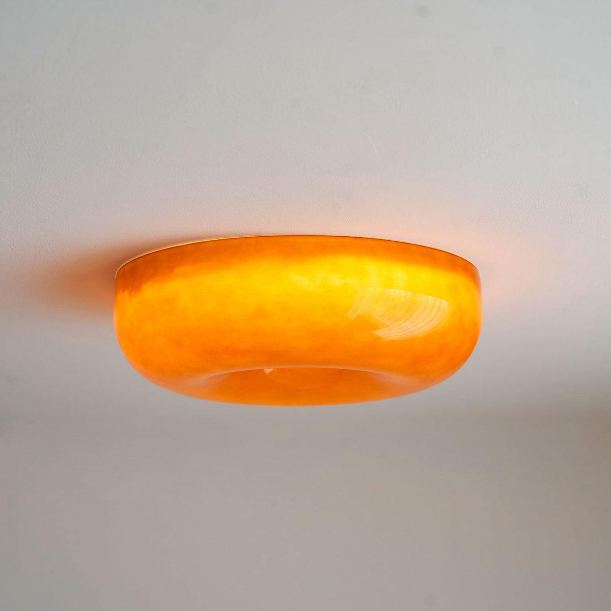 Swirl Glass Ceiling Lamp — White, Coffee, Beige