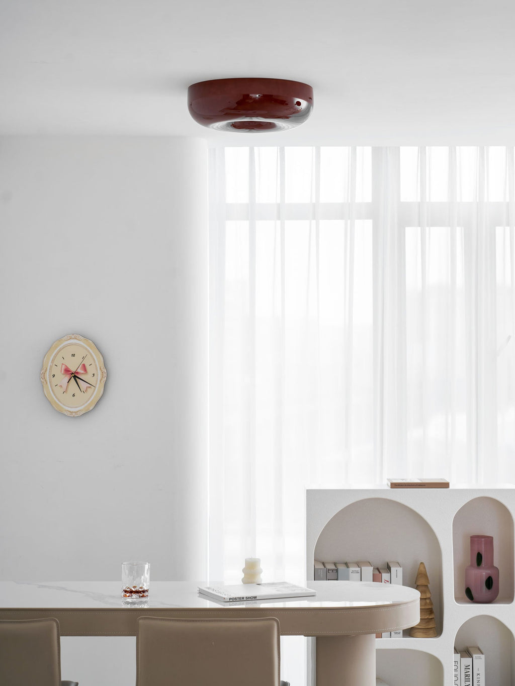Swirl Glass Ceiling Lamp — White, Coffee, Beige