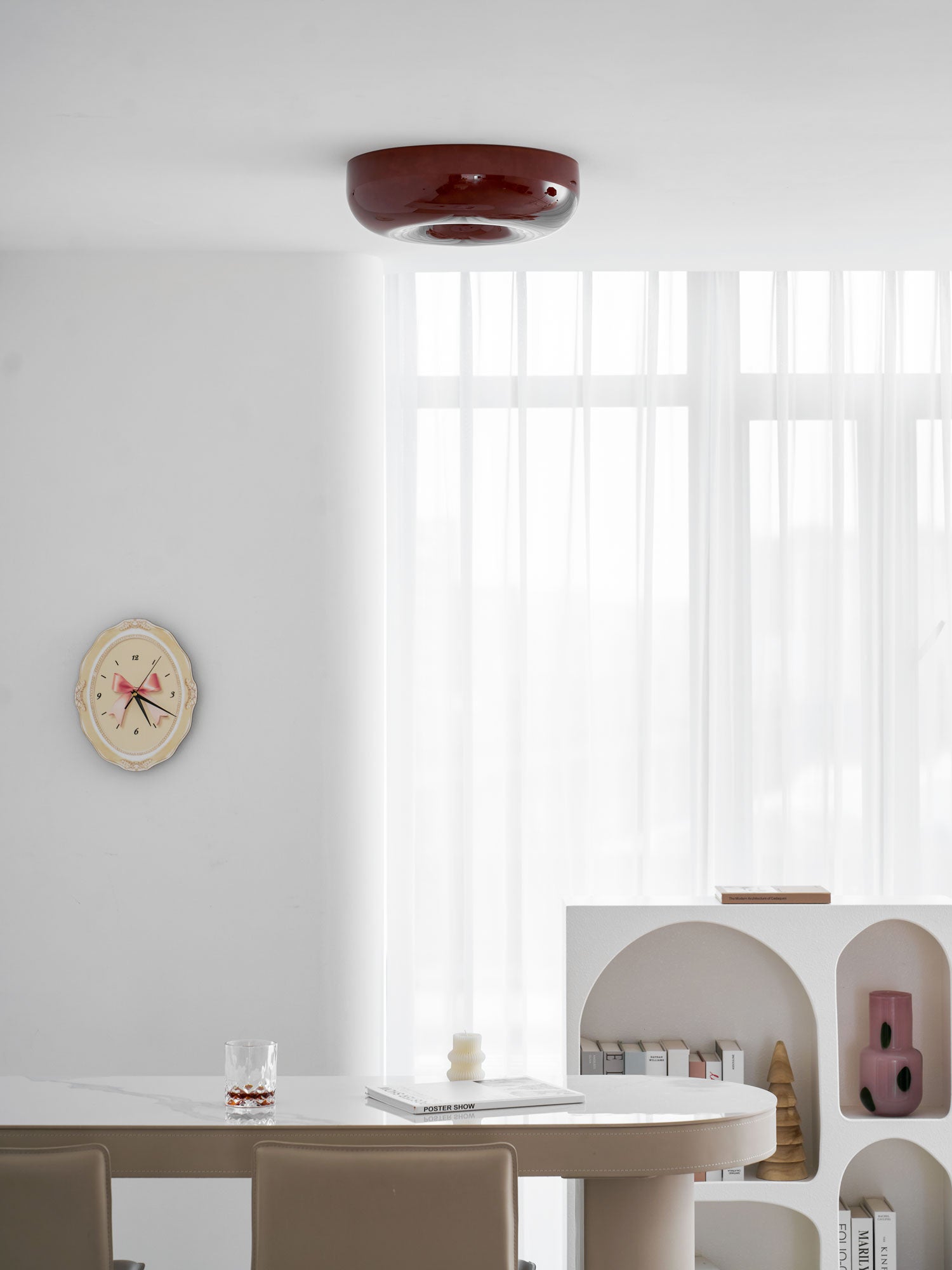 Swirl Glass Ceiling Lamp — White, Coffee, Beige