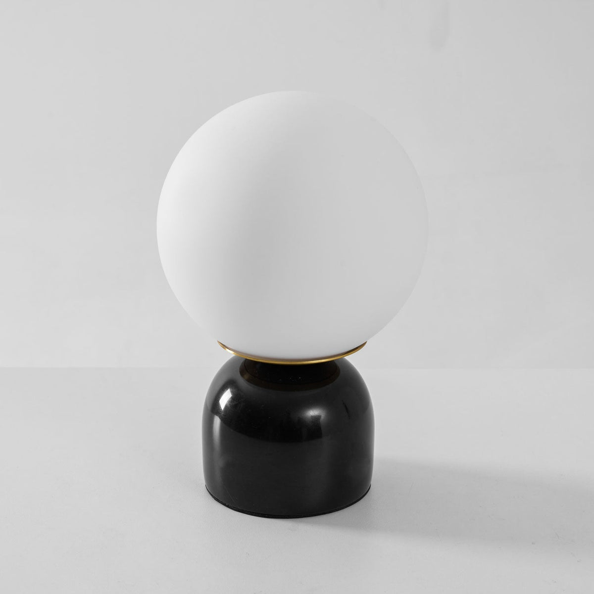 Sylas Marble Table Lamp — White Glass Orb