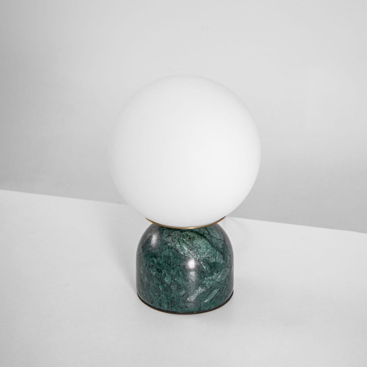 Sylas Marble Table Lamp — White Glass Orb