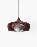 Korven hengelampe i heltre med messingfinish design