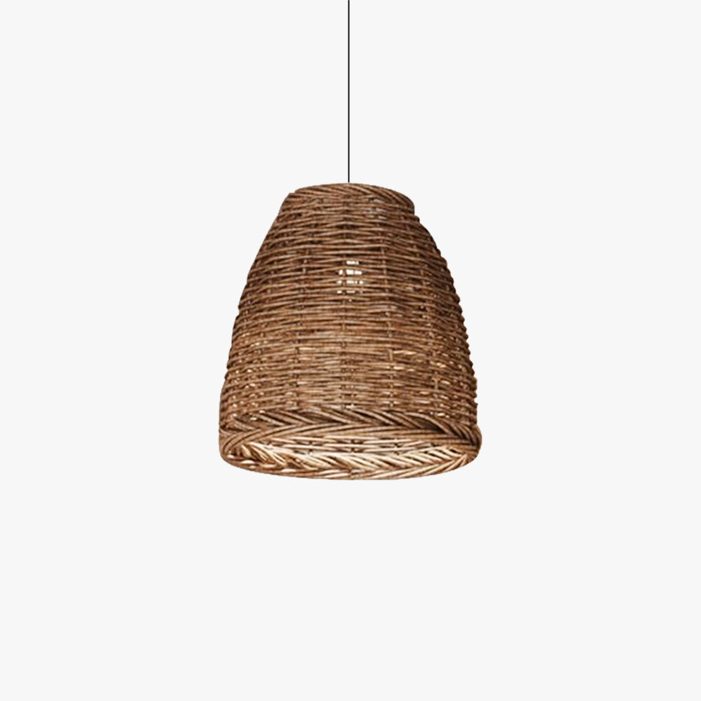 Muto Vintage Rustic LED Pendant Light Rattan Living Room Bedroom - Neutralighting