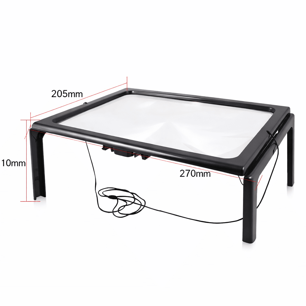 Kolay Okuma için LED Işıklı Katlanabilir 3x Büyüteç